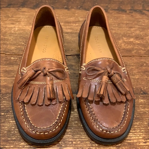 Cole Haan Tassel Moc Leather Loafers  Size 8M - Picture 3 of 8